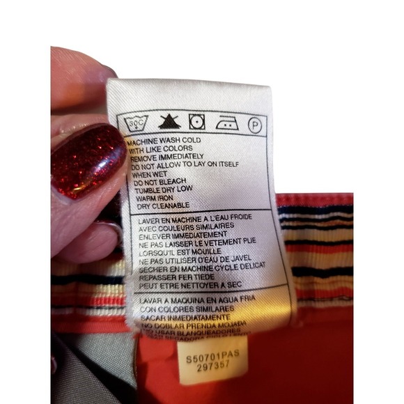 Nike Womens Trouser Pants S Red Drawstring Waist Flat Front Mid Rise Pockets - Picture 12 of 15